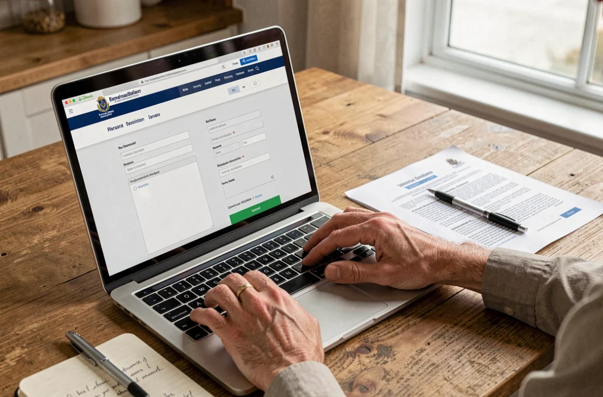 Mains tapant sur un ordinateur portable pour corriger une erreur de référence sur le site creances-publiques.fr