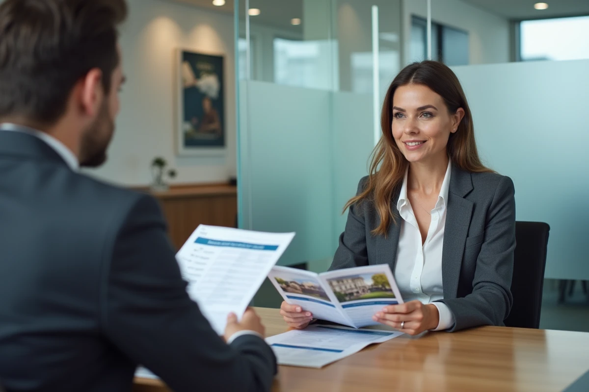 Femme en rendez-vous bancaire pour utiliser son livret LEL dans le cadre d'un projet d'achat immobilier
