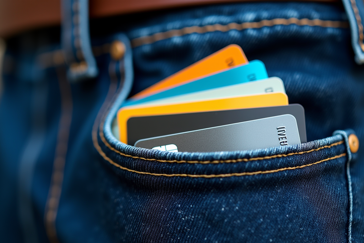 Cartes bancaires dans la poche d